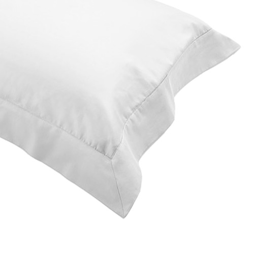 Flaxfield Linen White Bordered Cotton King Pillowcases | Temple & Webster