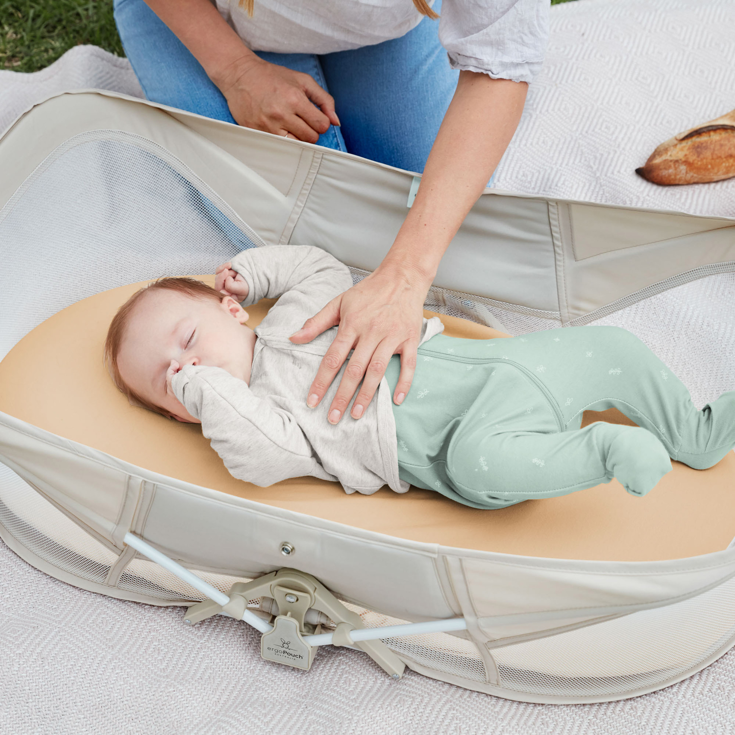 Skye Cotton Portable Bassinet