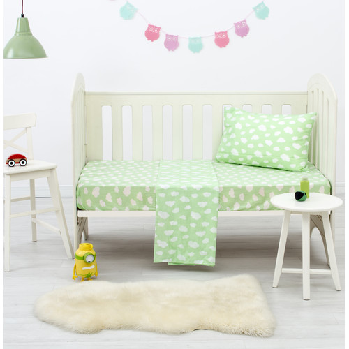 green cot sheets