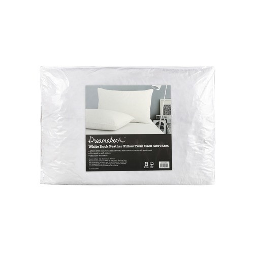 White Duck Feather Standard Pillows