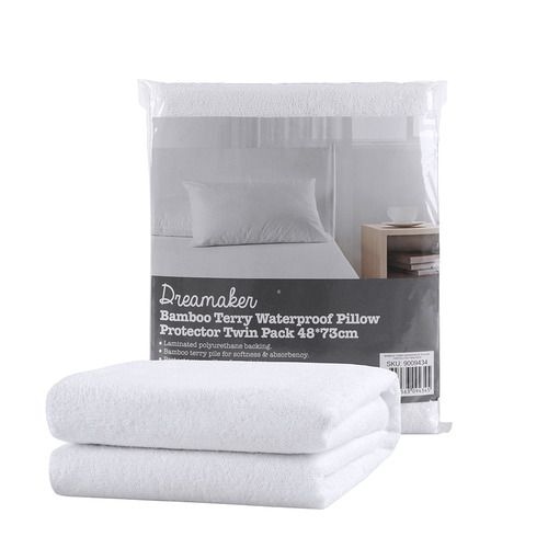Dreamaker Sleepzone Waterproof Bamboo Pillow Protectors Temple & ster