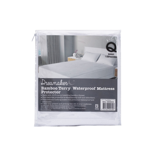 Dreamaker Sleepzone Waterproof Bamboo Pillow Protectors Temple & ster