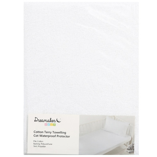 Terry Cotton Towelling Cot Mattress Protector