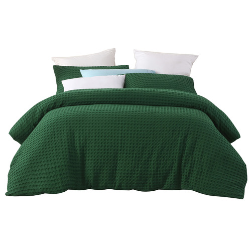 Dreamaker Eden Cotton Waffle Quilt Cover Set & Reviews Temple & ster
