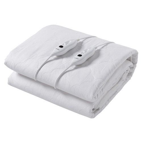 Dreamaker White Quilted Cotton Electric Blanket Temple & ster