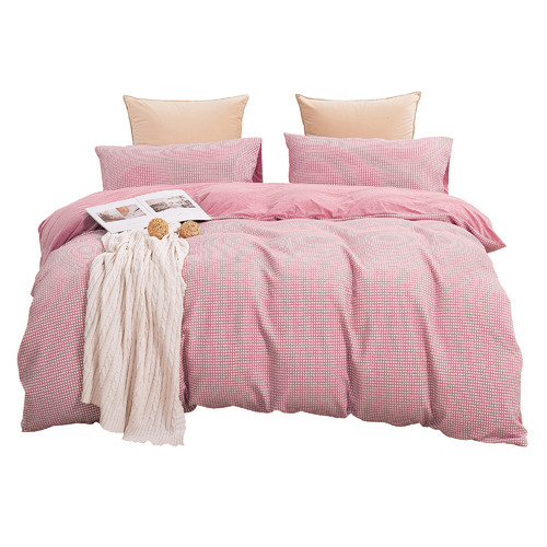 Blush Cotton Waffle Quilt Cover Set Temple & ster