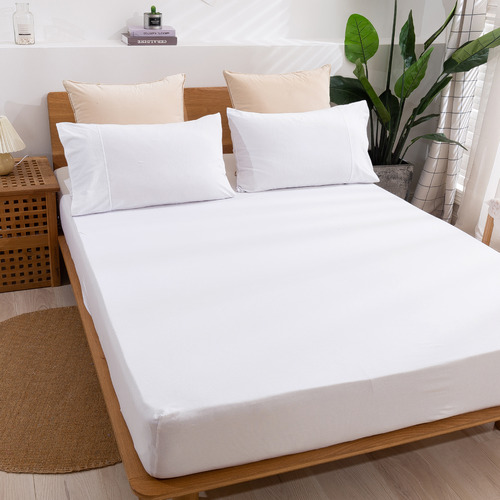 Dreamaker Solid Cotton Jersey Fitted Sheet Temple & ster