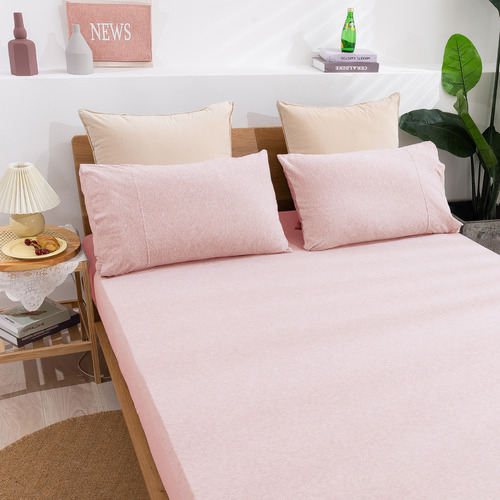 Dreamaker Solid Cotton Jersey Fitted Sheet Temple & ster