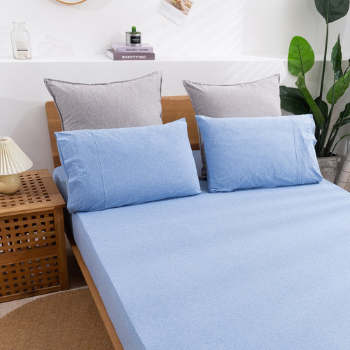 Dreamaker Solid Cotton Jersey Fitted Sheet Temple & ster