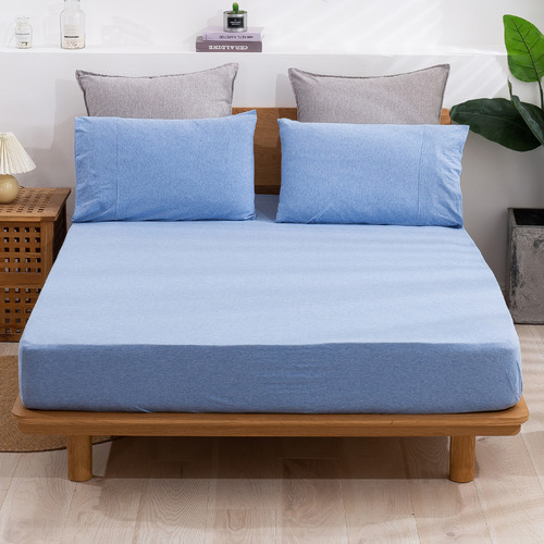 Dreamaker Solid Cotton Jersey Fitted Sheet Temple & Webster