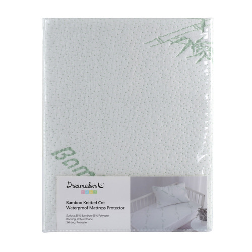 Bamboo Knitted Cot Waterproof Mattress Protector