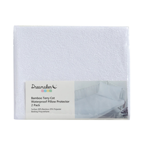 Bamboo Terry Cot Waterproof Pillow Protectors