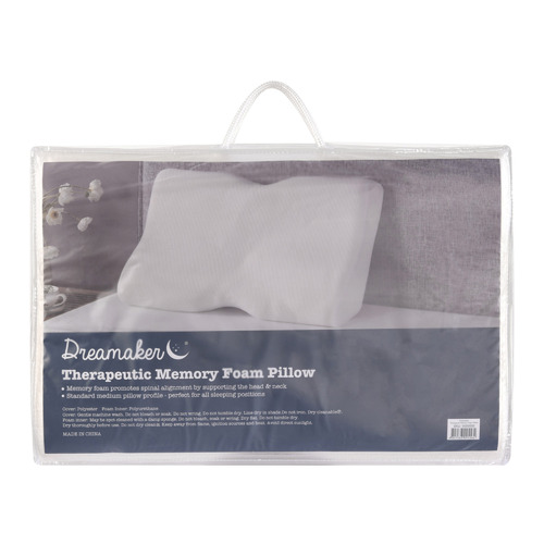 Dreamaker Therapeutic Memory Foam Pillow Temple & ster