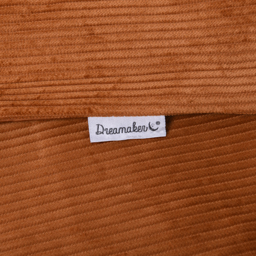Dreamaker Rust Corduroy Quilt Cover Set Temple & ster