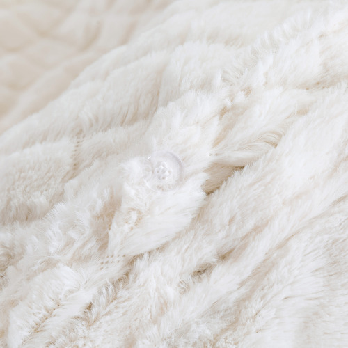 Cream Tedding Fleece Quilt Cover Set