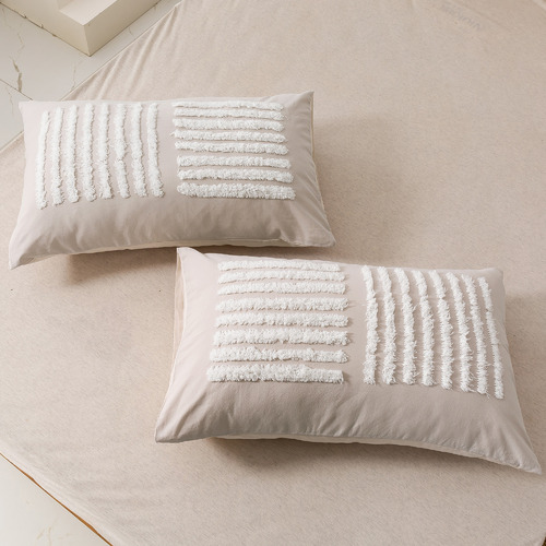 Beige Salma 300TC Cotton Quilt Cover Set