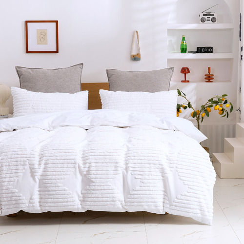 White-Darvo-300TC-Cotton-Quilt-Cover-Set