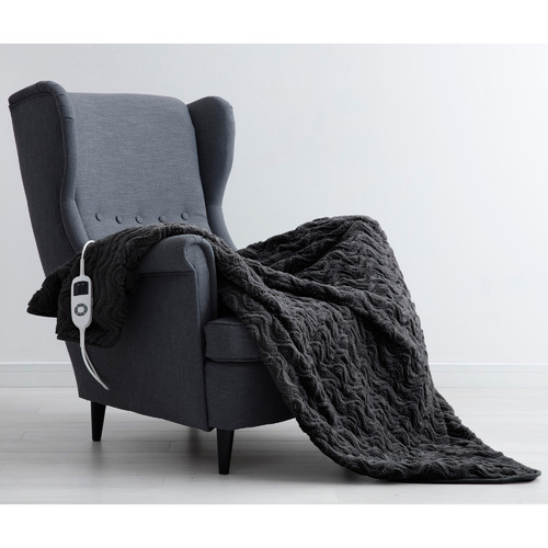 Dreamaker Faux Fur Heated Throw Blanket Temple & ster