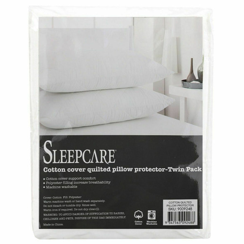 Dreamaker Sleepcare Quilted Pillow Protectors Temple & ster