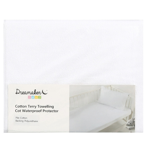 Terry Cotton Towelling Cot Pillow Protectors Set