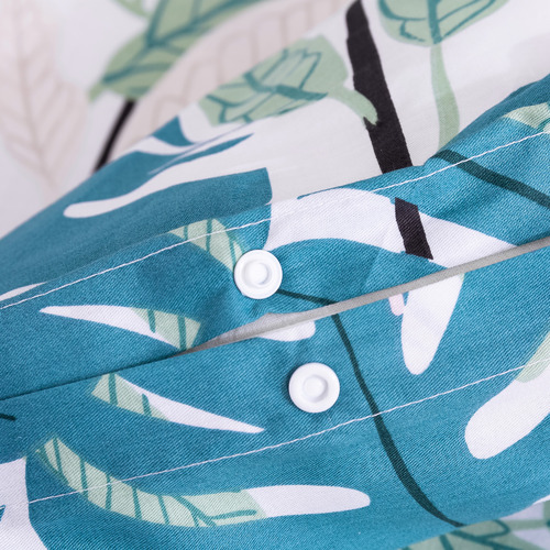 Natural Printed Cotton & Twill Quilt Cover Set