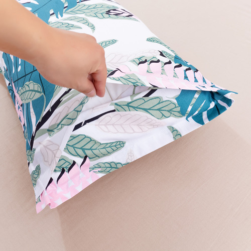 Natural Printed Cotton & Twill Quilt Cover Set