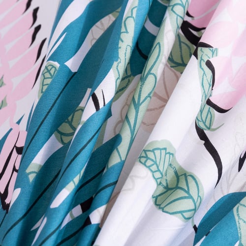 Natural Printed Cotton & Twill Quilt Cover Set