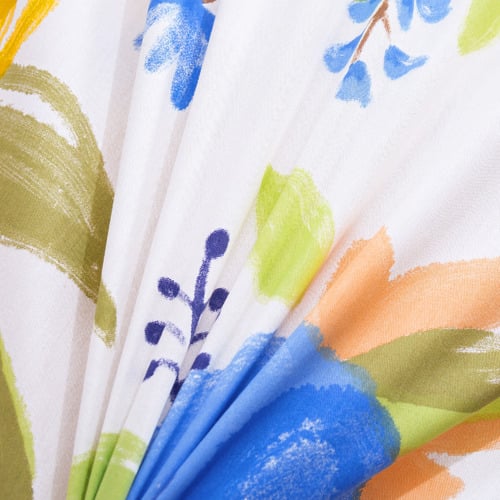 Orange Lily Printed Cotton & Twill Quilt Cover Set