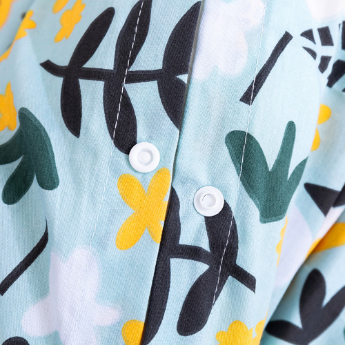 Green Alice Printed Cotton & Twill Quilt Cover Set