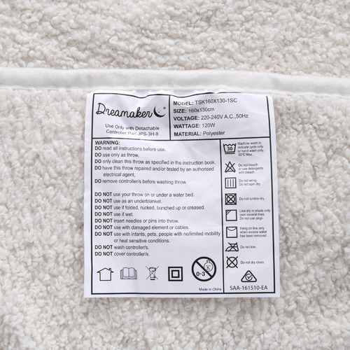 Teddy Fleece Heated Throw