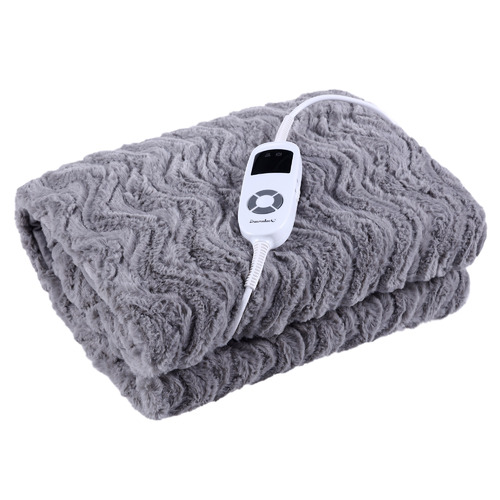 Dreamaker Faux Fur Heated Throw Blanket Temple & ster