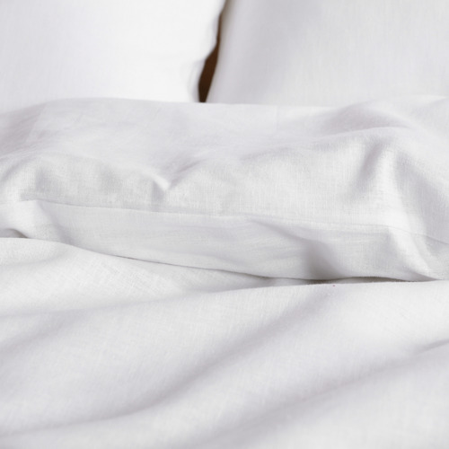White Linen & Cotton Quilt Cover Set