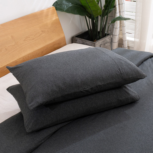 Dreamaker Solid Cotton Jersey Standard Pillowcases Temple & ster