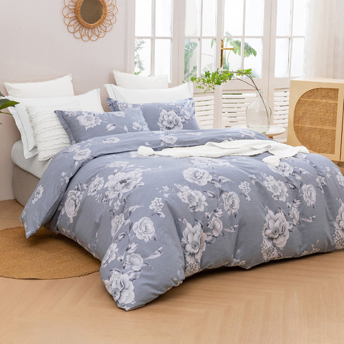 Dreamaker Blossom Cotton Quilt Cover Set Temple & ster