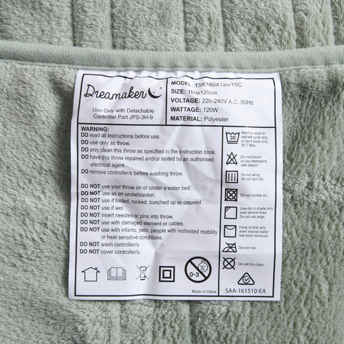 Dreamaker Large Electric Heated Throw Blanket | Temple u0026 Webster