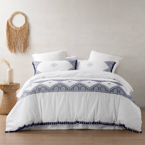 Navy Liberty Cotton Quilt Cover Set