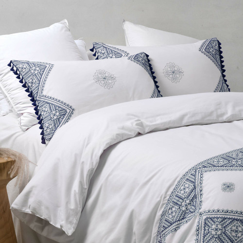 Navy Liberty Cotton Quilt Cover Set
