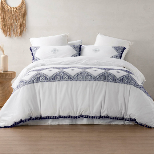 Navy Liberty Cotton Quilt Cover Set