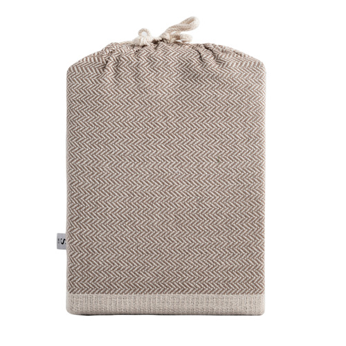 Natural Herringbone Cotton Quilt Cover Set