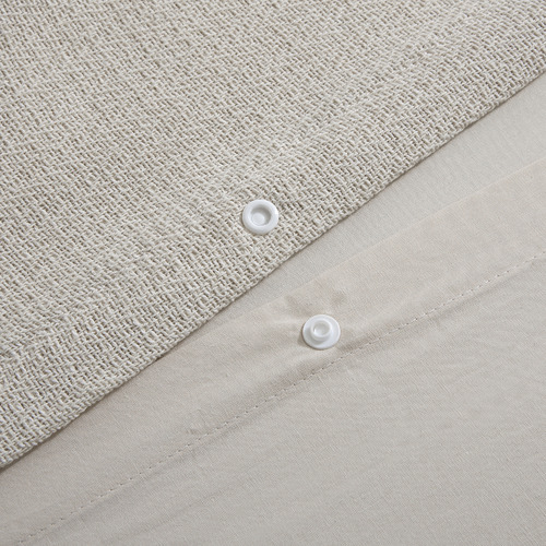 Natural Herringbone Cotton Quilt Cover Set