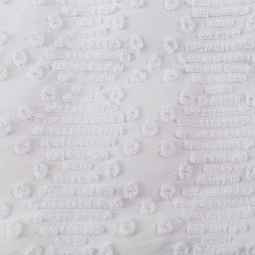 White Fletcher Chenille Quilt Cover Set