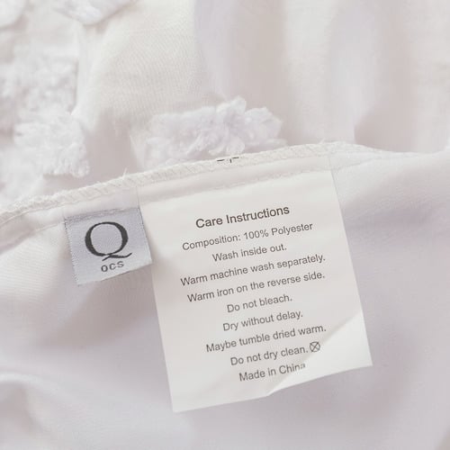 White Fletcher Chenille Quilt Cover Set