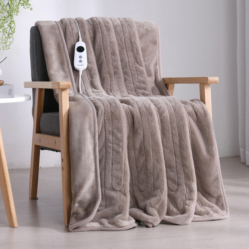 Dreamaker Faux Mink Heated Throw Temple & ster