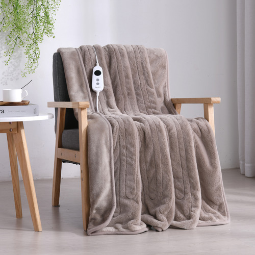 Dreamaker Faux Fur Single Heated Throw Temple & ster