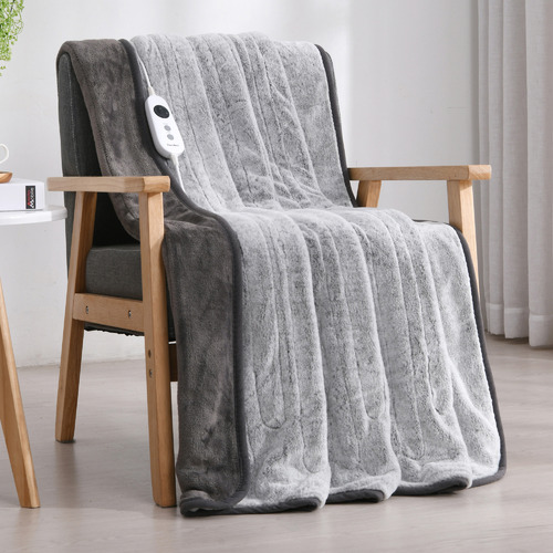 Faux Mink Fur Heated Throw