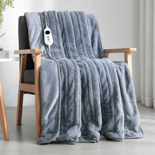 Dreamaker Faux Mink Heated Throw Temple & Webster