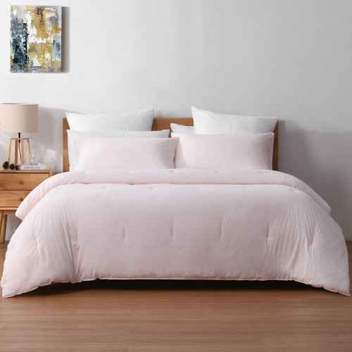 Pink Washed Cotton Comforter Set