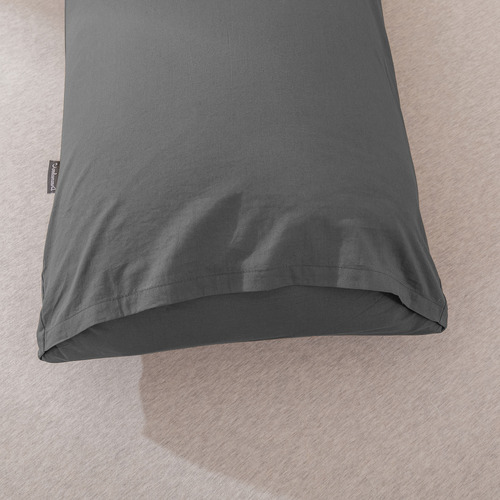 Dark Grey Washed Cotton Comforter Set