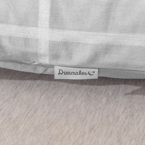 Grey Checkered Washed Cotton Comforter Set