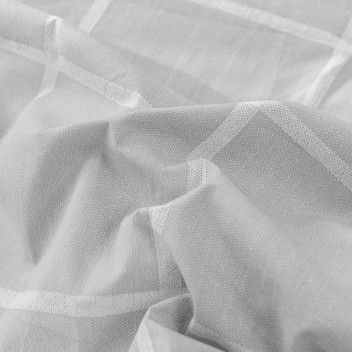 Grey Checkered Washed Cotton Comforter Set